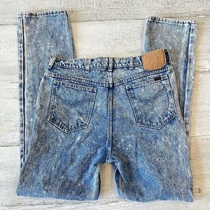 Acid Wash Jeans Vintage Denim Slim Straight